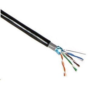 POŠKOZENÝ OBAL - FTP kabel LYNX Cat5E, drát, dvojitý venkovní PE+PVC, černý, 305m cívka - BAZAR POŠKOZENÝ OBAL - FTP kabel LYNX Cat5E, drát, dvojitý venkovní PE+PVC, černý, 305m cívka - BAZAR