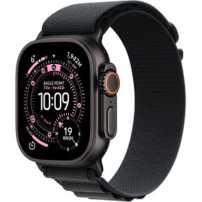 Apple Watch Ultra 3 GPS + Cellular 49mm Black Titanium Case with Black Alpine Loop - Large Apple Watch Ultra 3 GPS + Cellular 49mm Black Titanium Case with Black Alpine Loop - Large