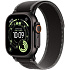 Apple Watch Ultra 3 GPS + Cellular 49mm Black Titanium Case with Black/Charcoal Trail Loop - S/M