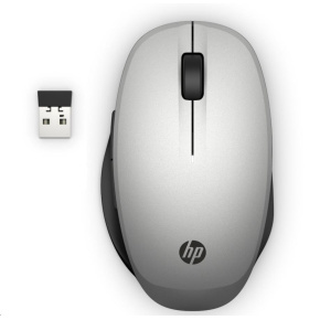 HP Dual Mode Silver Mouse 300 - bluetooth myš, připojení ke dvou PC zároveň