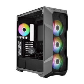 Cooler Master case TD500 MAX, ATX, Průhledná bočnice, Vodní chladič, Zdroj 850W, 1x 120mm ARGB Fan, ARGB Hub, Černá