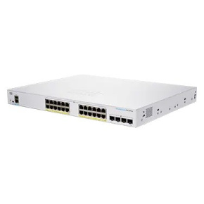 Cisco switch CBS250-24FP-4G-UK, 24xGbE RJ45, 4xSFP, PoE+, 370W - REFRESH