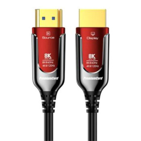 PREMIUMCORD Ultra High Speed HDMI 2.1 optický fiber kabel 8K@60Hz, zlacené 25m