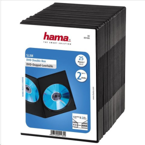 Hama DVD slimbox double, 25 ks, čierny