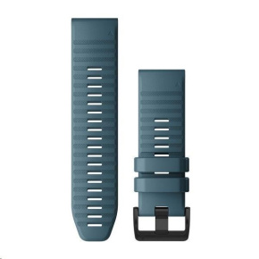 Garmin řemínek pro fenix6X - QuickFit 26, silikonový, modrý, černá přezka