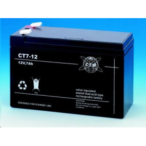 Baterie - CTM CT 12-7 (12V/7Ah - Faston 187), životnost 5let