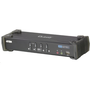 ATEN 4-port DVI KVMP USB, 2port USB HUB, audio, 1.2m kabely