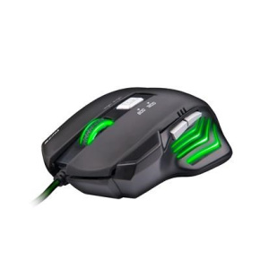 C-TECH myš AKANTHA, herní, zelené podsvícení, 2400 DPI, USB
