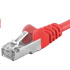 PREMIUMCORD Patch kabel CAT6a S-FTP, RJ45-RJ45, AWG 26/7 10m červená