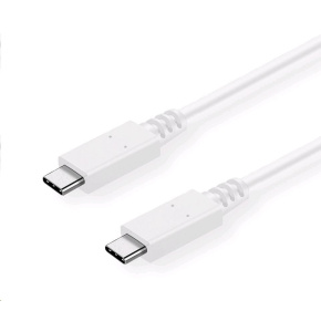 C-TECH kabel USB 3.2, Type-C (CM/CM), PD 100W, 20Gbps, 1m, bílý