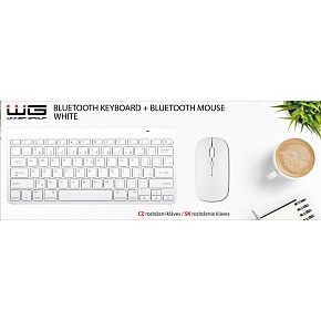 WG - Bluetooth klávesnice s myší, bílá - poskozen obal WG - Bluetooth klávesnice s myší, bílá - poskozen obal
