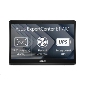 ASUS PC AiO ExpertCenter E1 (E1600WKAT-BA076M), N4500, 15.6" 1920 x 1080, 4GB, 128GB SSD, UHD, RS-232, No OS, Black