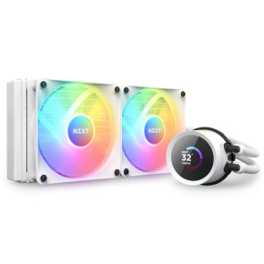 NZXT vodní chladič Kraken 240 RGB / 2x120mm fan / 4-pin PWM / LCD disp. / 6 let / bílá NZXT vodní chladič Kraken 240 RGB / 2x120mm fan / 4-pin PWM / LCD disp. / 6 let / bílá