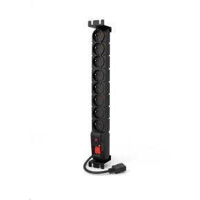 19" rozvodný panel ACAR 8x230V s IEC konektorem pro UPS, vypínač, indikátor napětí, přepěťová ochrana, kabel 3m 19" rozvodný panel ACAR 8x230V s IEC konektorem pro UPS, vypínač, indikátor napětí, přepěťová ochrana, kabel 3m