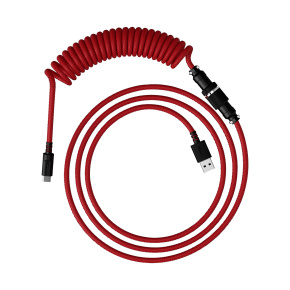 HyperX USB-C Coiled Cable Red-Black - Příslušenství ke klávesnici HyperX USB-C Coiled Cable Red-Black - Příslušenství ke klávesnici