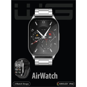 WG - Chytré hodinky WG AirFlexOne, pánské, 2x řemínek, stříbrná WG - Chytré hodinky WG AirFlexOne, pánské, 2x řemínek, stříbrná