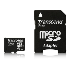 TRANSCEND MicroSDHC karta 32GB Premium, Class 10 UHS-I 300x + adaptér