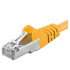 PREMIUMCORD Patch kabel CAT6a S-FTP, RJ45-RJ45, AWG 26/7 0,25m žlutá