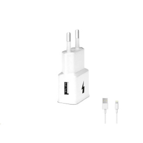 WG - Síťová nabíječka 1x USB-A, Quick Charge 3.0, 5V-9V-12V, kabel USB-A na Lightning, bílá WG - Síťová nabíječka 1x USB-A, Quick Charge 3.0, 5V-9V-12V, kabel USB-A na Lightning, bílá