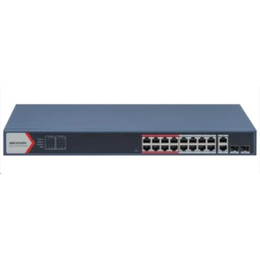 Hikvision DS-3E1318P-EI(B), Smart managed switch 16x100TX PoE + 2x Gb Uplink Combo port, 230W, Super PoE- dosah až 300m Hikvision DS-3E1318P-EI(B), Smart managed switch 16x100TX PoE + 2x Gb Uplink Combo port, 230W, Super PoE- dosah až 300m