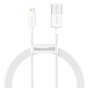 Baseus Superior Series rychlonabíjecí kabel USB/Lightning 2.4A 1m bílá Baseus Superior Series rychlonabíjecí kabel USB/Lightning 2.4A 1m bílá