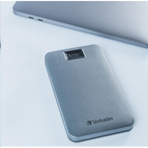 VERBATIM externí HDD 2.5" 2TB, Executive Fingerprint Secure, USB 3.2 Gen 1 / USB-C, šedá