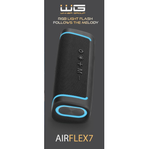 WG - Bluetooth Speaker WG AirFlex7, 10W, TWS, LED, černá