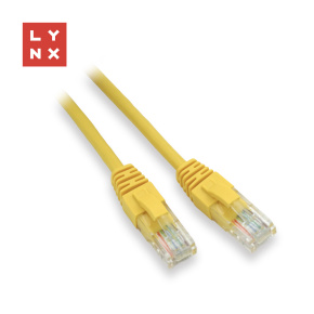 LYNX UTP patch kabel Cat5e, PVC, CCA, 20m, žlutý