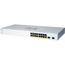 Cisco switch CBS220-16P-2G, 16xGbE RJ45, 2xSFP, fanless, PoE+, 130W - REFRESH