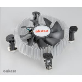 AKASA chladič CPU AK-CCE-7106HP pro Intel  LGA 775 a 115x, 75mm PWM ventilátor, pro mini ITX a micro ATX skříně