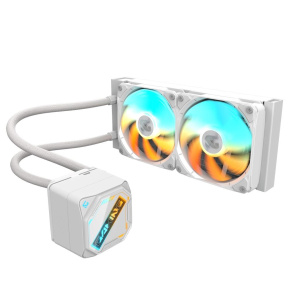 GIGABYTE Vodní chladič GAMING 240 ICE, 2x120mm, ARGB, LGA1851, AM5, bílá GIGABYTE Vodní chladič GAMING 240 ICE, 2x120mm, ARGB, LGA1851, AM5, bílá