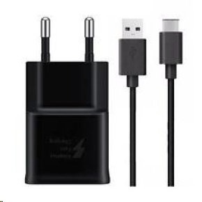 Samsung síťová nabíječka EP-TA200EBE + EP-DG970BBE, USB-C, 15 W, černá - bulk