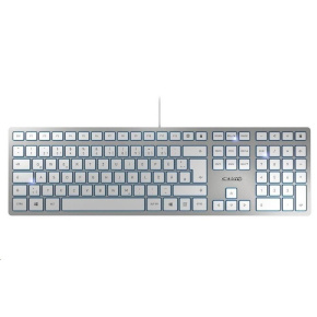 CHERRY klávesnice KC 6000 SLIM pro MAC, USB, EU, stříbrná