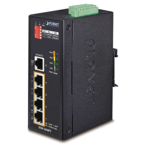Planet ISW-504PT, 5x 10/100, 4x POE IEEE 802.3af, 60W, DIN, IP30, -40~75 st.C Planet ISW-504PT, 5x 10/100, 4x POE IEEE 802.3af, 60W, DIN, IP30, -40~75 st.C