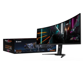 GIGABYTE LCD - 49" Gaming monitor AORUS CO49DQ, OLED, 5120x1440 DQHD 32:9, 144Hz, 1.5M:1, 250cd/m2, 0.03ms, 2xHDMI, 1xDP GIGABYTE LCD - 49" Gaming monitor AORUS CO49DQ, OLED, 5120x1440 DQHD 32:9, 144Hz, 1.5M:1, 250cd/m2, 0.03ms, 2xHDMI, 1xDP