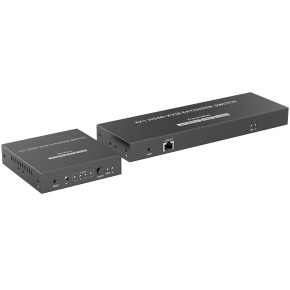 PREMIUMCORD HDMI switch, 4K@60Hz HDMI2.0 KVM 4:1 s ovládáním až na 70m přes Cat6/7 PREMIUMCORD HDMI switch, 4K@60Hz HDMI2.0 KVM 4:1 s ovládáním až na 70m přes Cat6/7