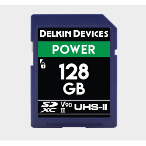 Delkin SD Power 2000X UHS-II U3 (V90) R300/W250 128GB Delkin SD Power 2000X UHS-II U3 (V90) R300/W250 128GB