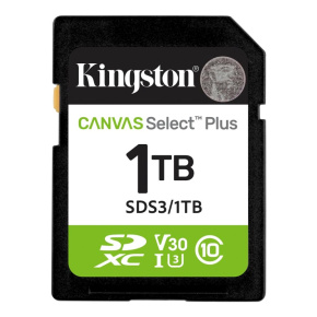 Kingston SDXC karta 1TB Canvas Select Plus, U1, V10, A1 Kingston SDXC karta 1TB Canvas Select Plus, U1, V10, A1