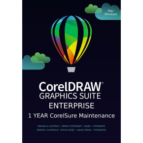 CorelDRAW Graphics Suite Enterprise Edu. 1Y CorelSure Maintenance (51-250) (Windows / MAC) EN/DE/FR/BR/ES/IT/NL/CZ/PL