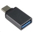 PREMIUMCORD Adapter USB 3.1 C/male - USB 3.0 A/female, metal grey, OTG