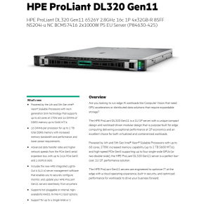HPE PL DL320g11 6526Y (2.8/16C) 4x32G (p64706) 8SFF NS204(2x480Gm.2) VROC 2x1000W 2p10GT 7F Smart Choice HPE PL DL320g11 6526Y (2.8/16C) 4x32G (p64706) 8SFF NS204(2x480Gm.2) VROC 2x1000W 2p10GT 7F Smart Choice