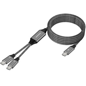 PREMIUMCORD Nabíjecí kabel USB-C, 2xUSB-C na USB-C, 100W, 1m, černá PREMIUMCORD Nabíjecí kabel USB-C, 2xUSB-C na USB-C, 100W, 1m, černá