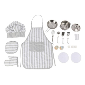 Dětská kuchařská sada s nádobím a zástěrou Dětská kuchařská sada s nádobím a zástěrou
