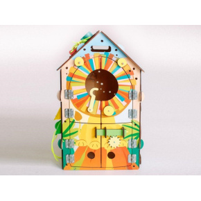 Svítící activity board domeček - Safari se lvem Svítící activity board domeček - Safari se lvem