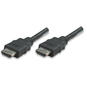 MANHATTAN kabel HDMI s Ethernetem, HEC, ARC, 3D, 4K, stíněný, 1m, Black MANHATTAN kabel HDMI s Ethernetem, HEC, ARC, 3D, 4K, stíněný, 1m, Black