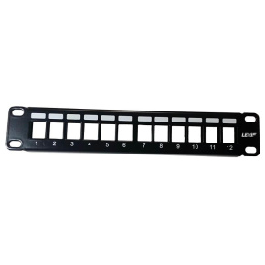 10" modulární stíněný patch panel LEXI-Net 12port, černý 10" modulární stíněný patch panel LEXI-Net 12port, černý
