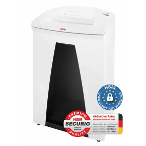 HSM Skartovač Securio B34 (řez: Kombinovaný 1.9x15mm | vstup: 310mm | DIN: P-5 (4) | papír, sponky, plast. karty) HSM Skartovač Securio B34 (řez: Kombinovaný 1.9x15mm | vstup: 310mm | DIN: P-5 (4) | papír, sponky, plast. karty)
