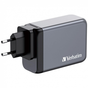 VERBATIM GaN Nabíječka do sítě GNC-200, 200W, 3x USB-C, 1x USB VERBATIM GaN Nabíječka do sítě GNC-200, 200W, 3x USB-C, 1x USB