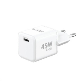 WG - Síťová nabíječka GaN 1x USB-C, PD PPS 45W, bílá WG - Síťová nabíječka GaN 1x USB-C, PD PPS 45W, bílá