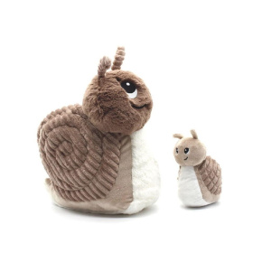 Plyšový šnek - máma s miminkem, hnědá Plyšový šnek - máma s miminkem, hnědá